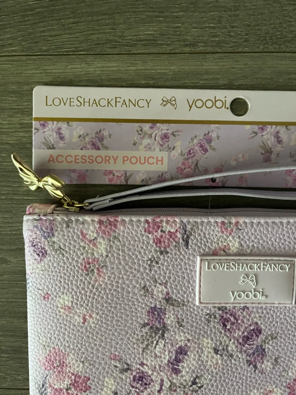NWT Target x LoveShackFancy Pastel Floral Lavender Accessory Pouch, Pen & Eraser